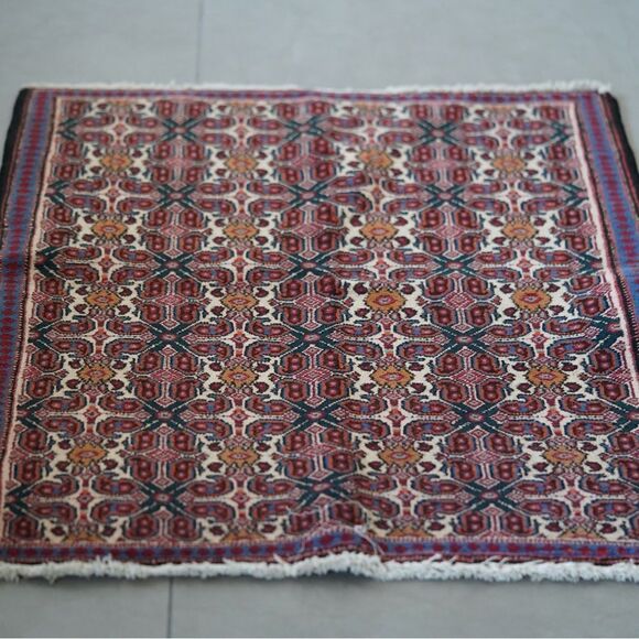 Unique Vintage Hand-Knotted Wool Rug | 3' x 2'4" | Turkish Prayer & Accent Rug | - Picture 5 of 10